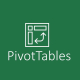 تصویر لوگوی پیوت تیبل (PivotTable) در اکسل با پس‌زمینه سبز
